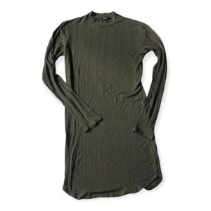 Forever 21 Olive Green Long Sleeve Mini Dress Sz Medium
